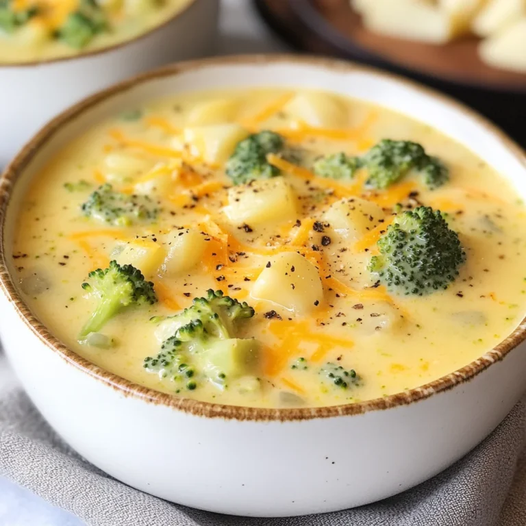 Broccoli Potato Cheese Soup Recipe