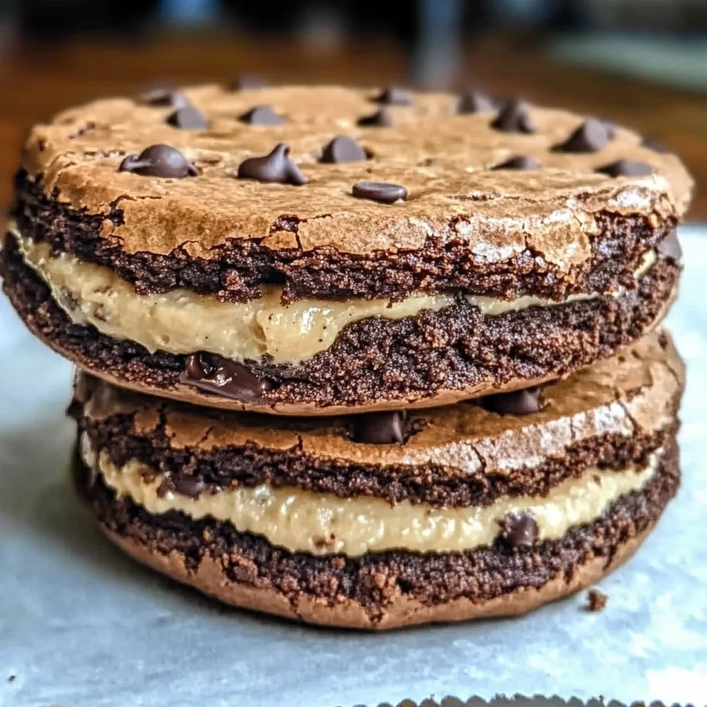 Brownie Cookie Dough Sandwich Cookies: An Amazing Ultimate 7-Layer Dessert Delight