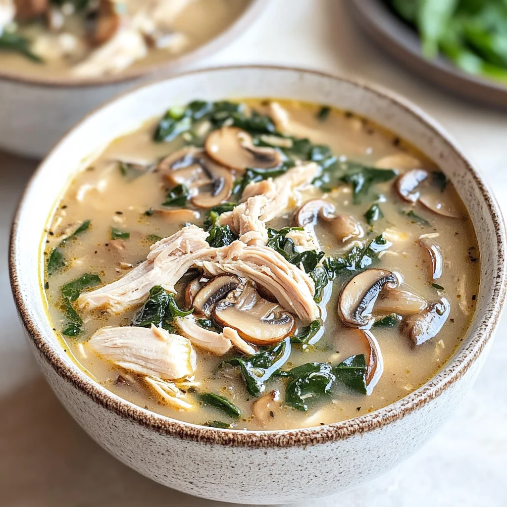 Comforting Rotisserie Chicken and Mushroom Soup