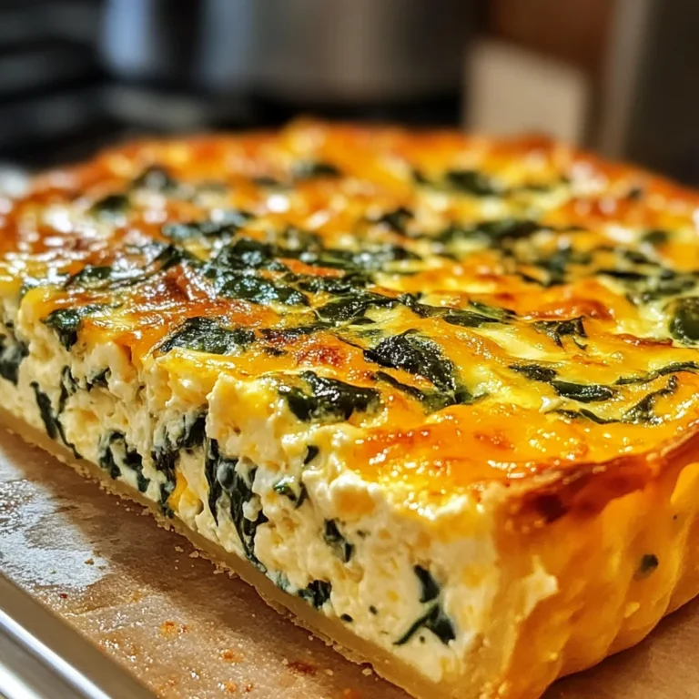 Cottage Cheese and Spinach Crustless Quiche