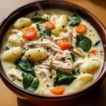 Creamy Crockpot Chicken Gnocchi Soup
