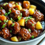 Crockpot Hawaiian Meatballs