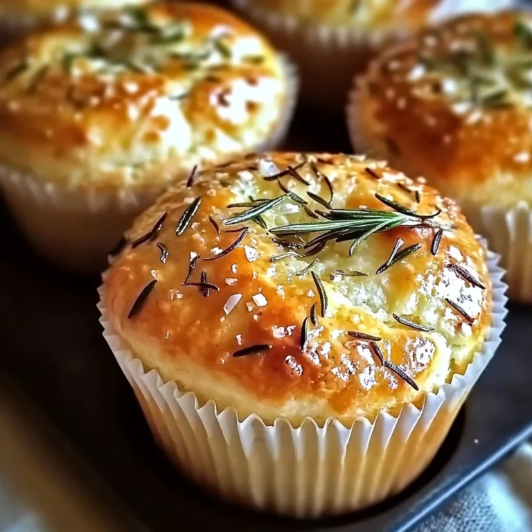 Easy Garlic Rosemary Focaccia Muffins