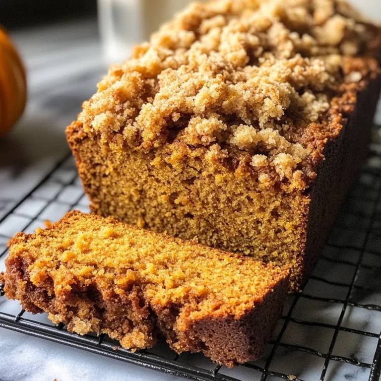 Easy Pumpkin Bread with Crumb Topping