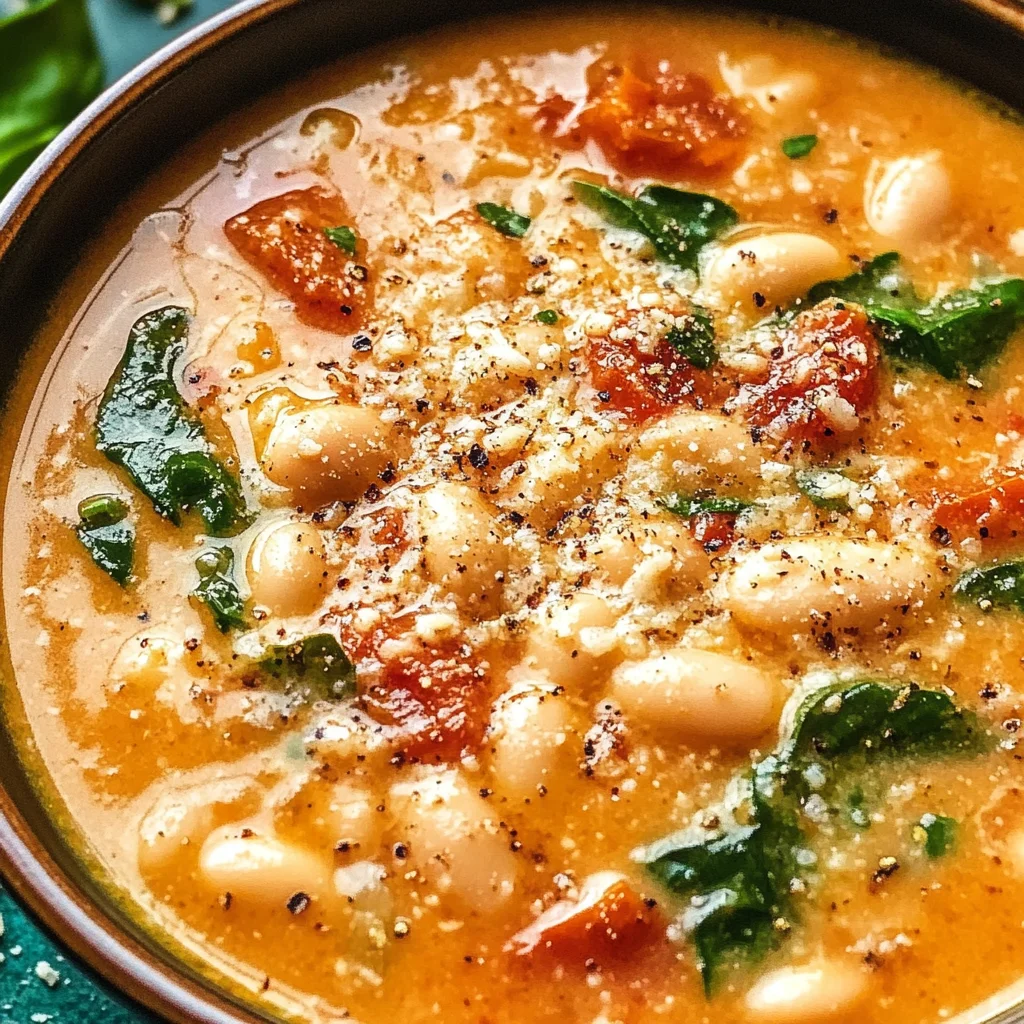 Fire Roasted Parmesan & White Bean Soup