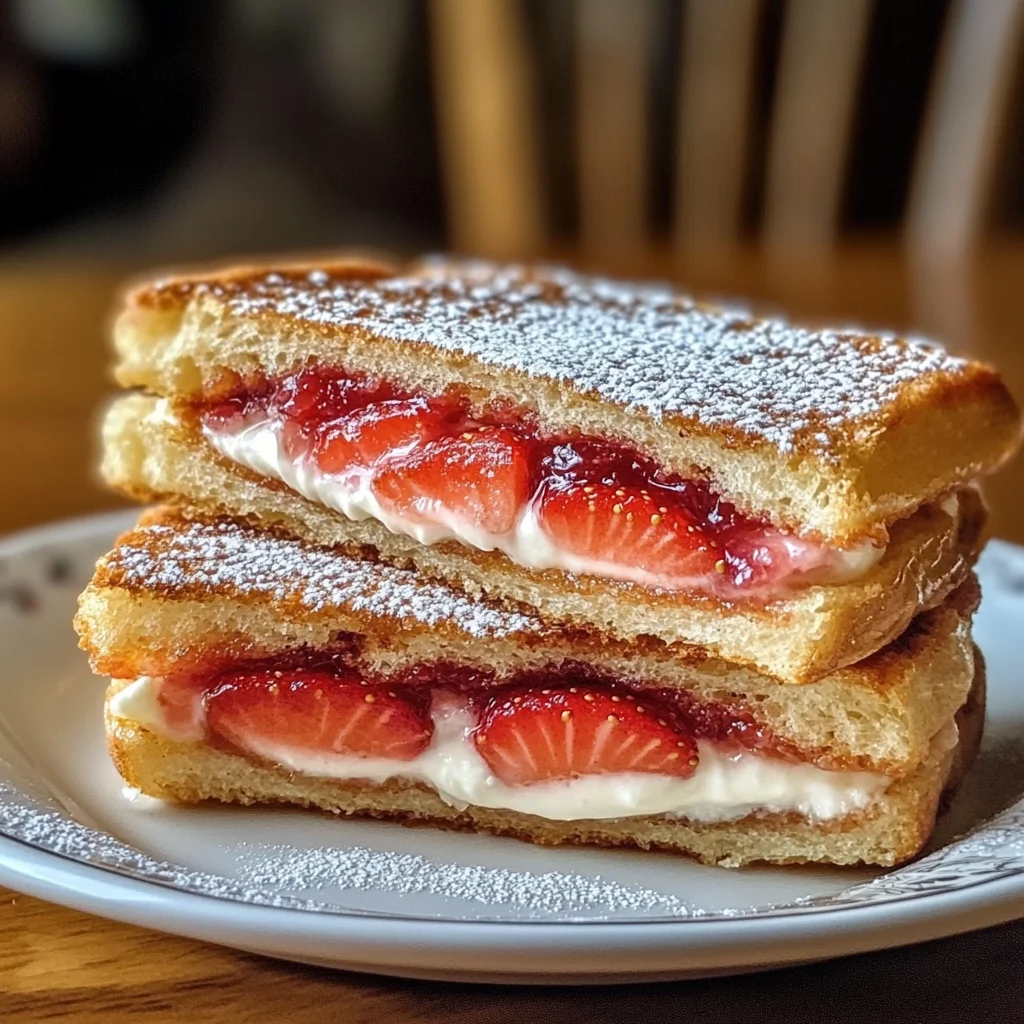 Fried Strawberry Cheesecake Sandwiches