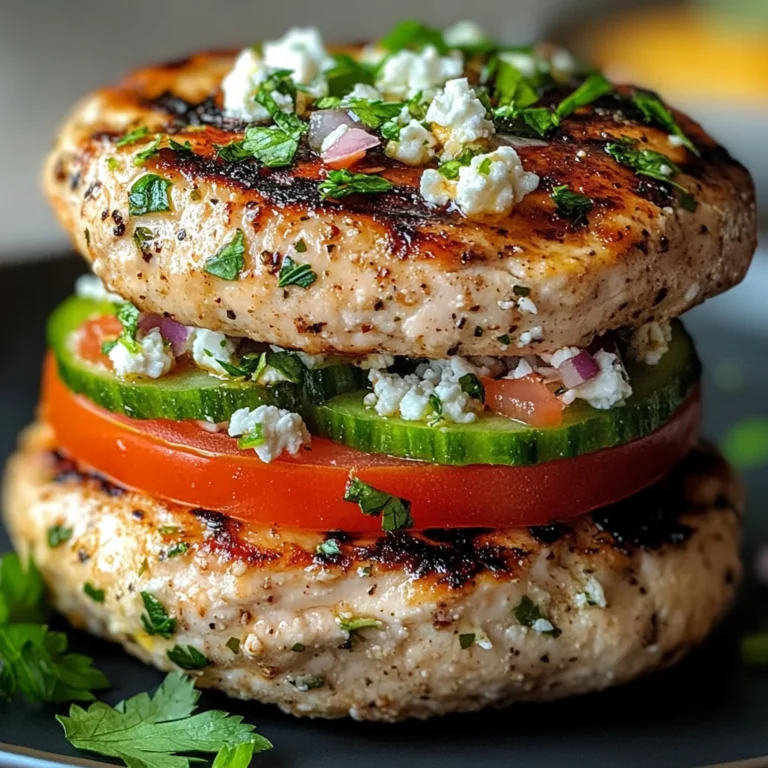 Greek Chicken Burgers