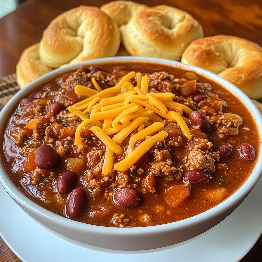 Hillbilly Chili and Cinnamon Rolls