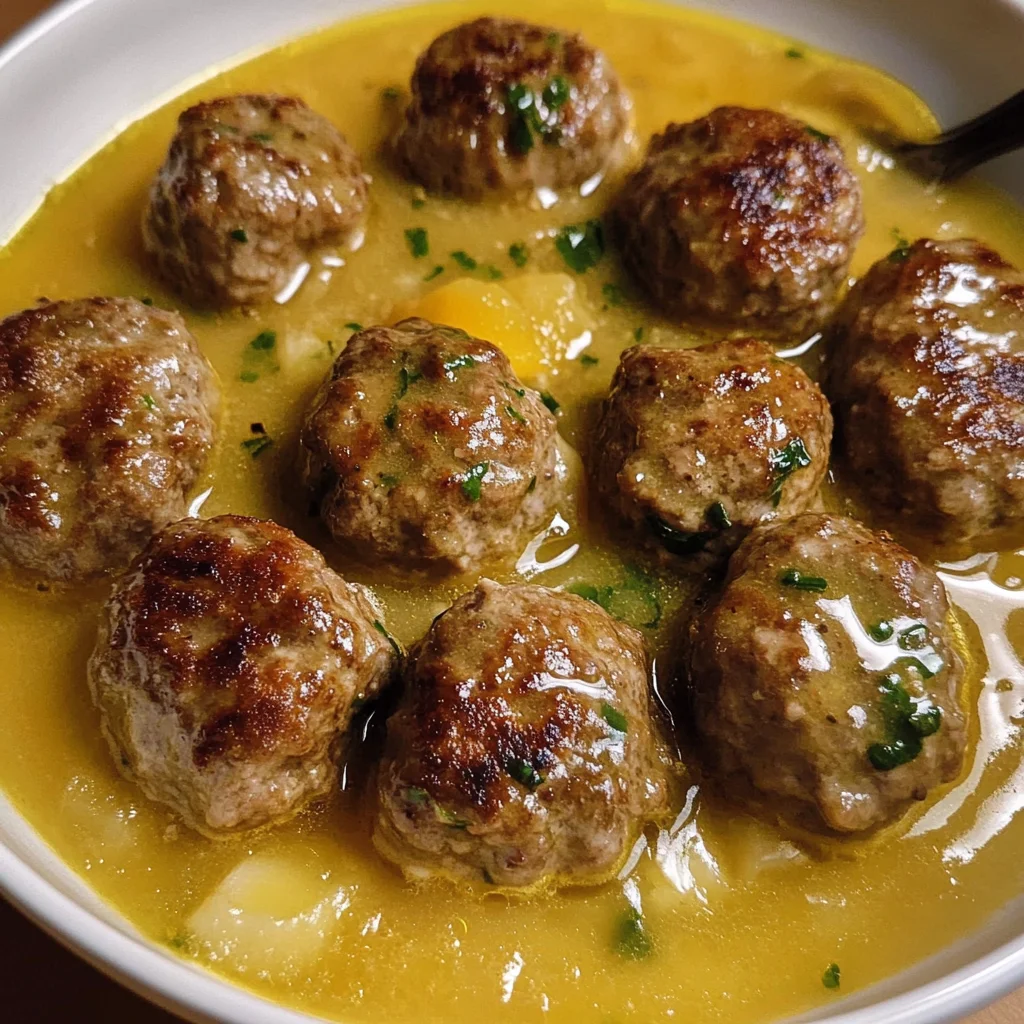 Keftedes In Lemon Sauce
