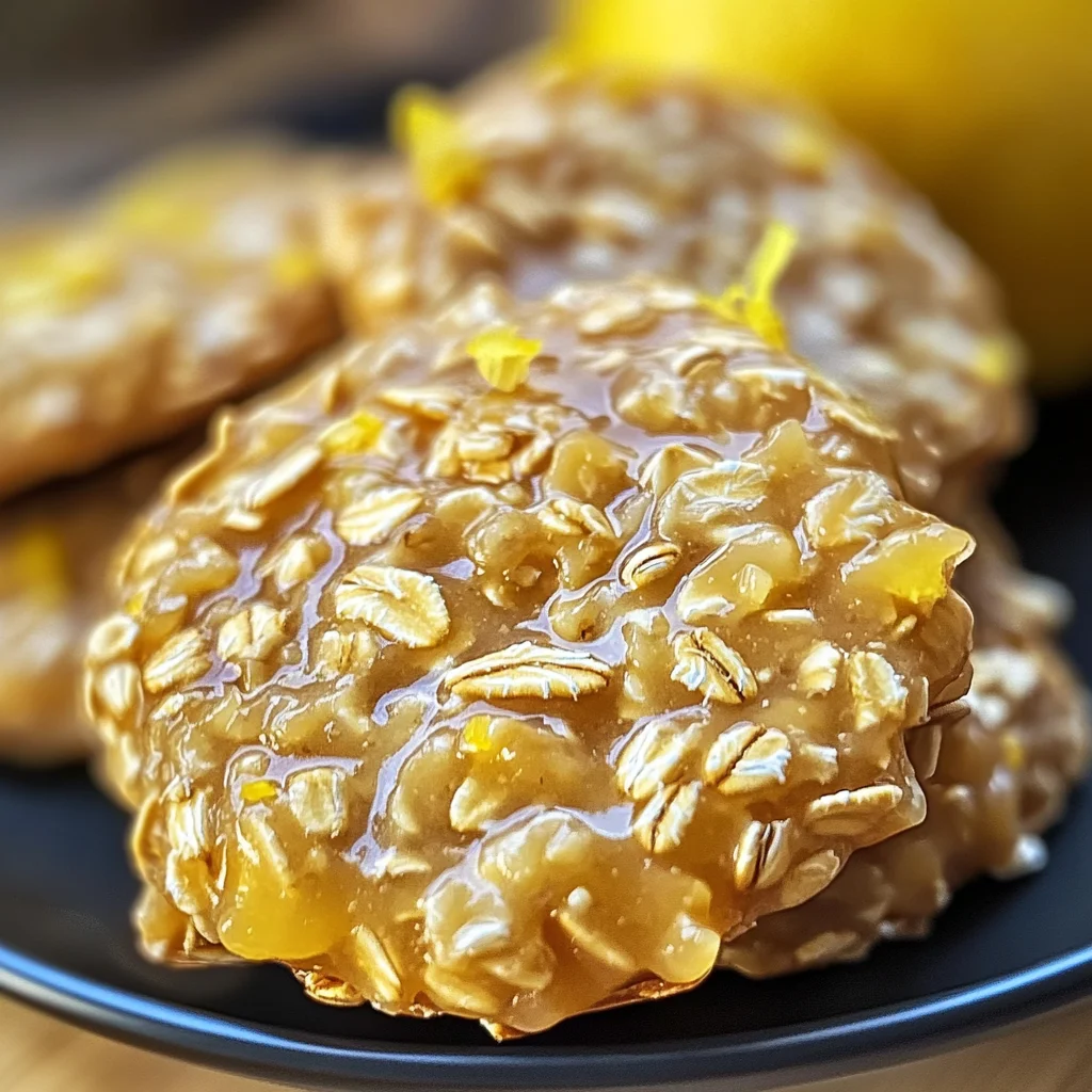 Lemon Oatmeal No-Bake Cookies