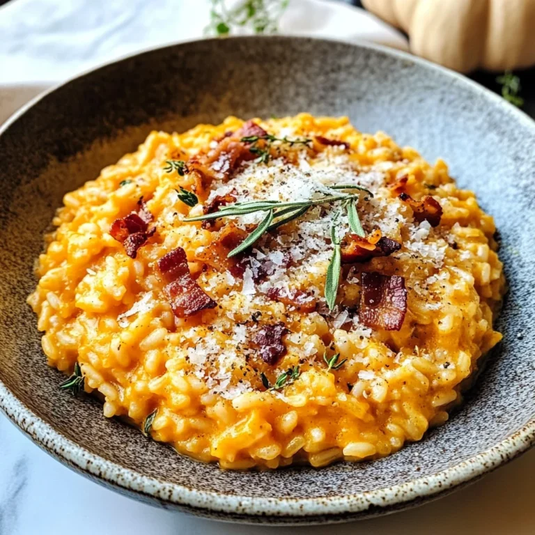 Pumpkin Risotto with Bacon & Parmesan