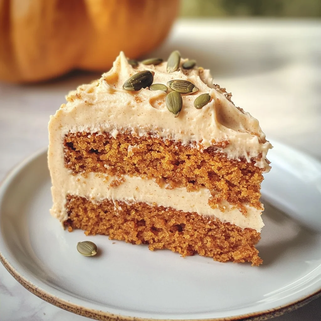 Pumpkin Spice Cake with Brown Sugar Cream Cheese Frosting