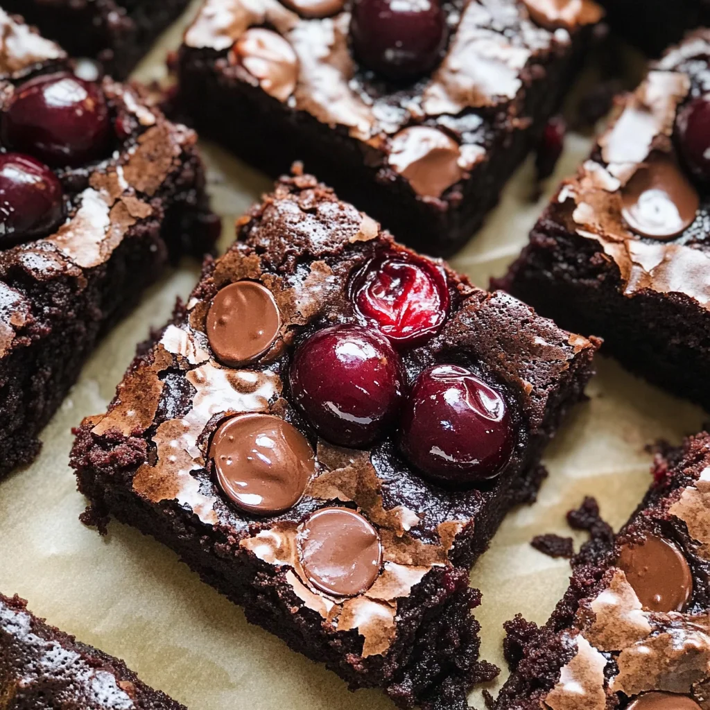Roasted Chocolate Cherry Brownies