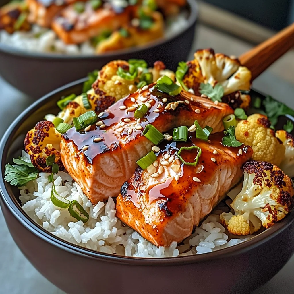 Sriracha Honey Salmon Bowls