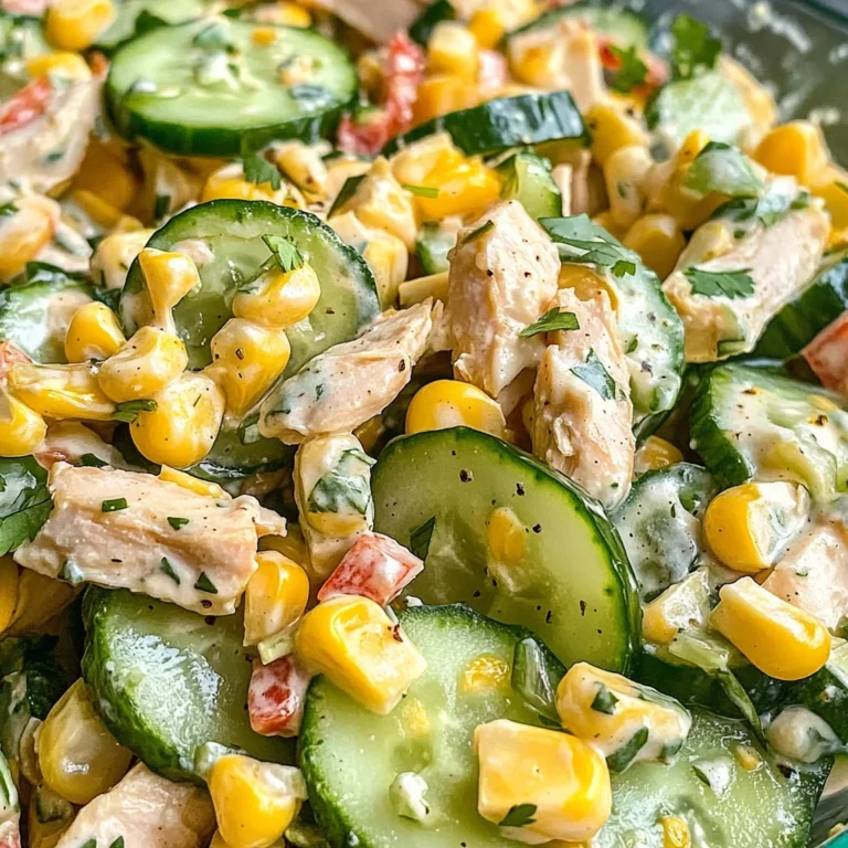 Street Corn Creamy Cucumber Salad