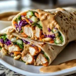 Thai Peanut Chicken Wraps