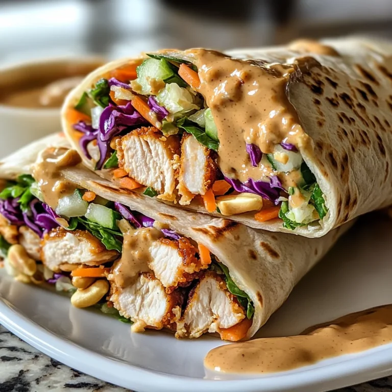 Thai Peanut Chicken Wraps