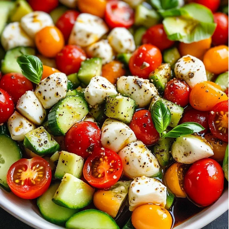 Tomato Cucumber Mozzarella Salad