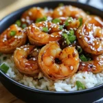 20 Minute Honey Garlic Shrimp & Rice Bowl