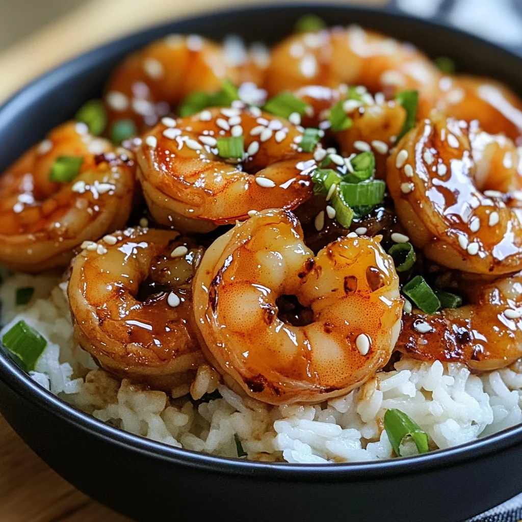 20 Minute Honey Garlic Shrimp & Rice Bowl