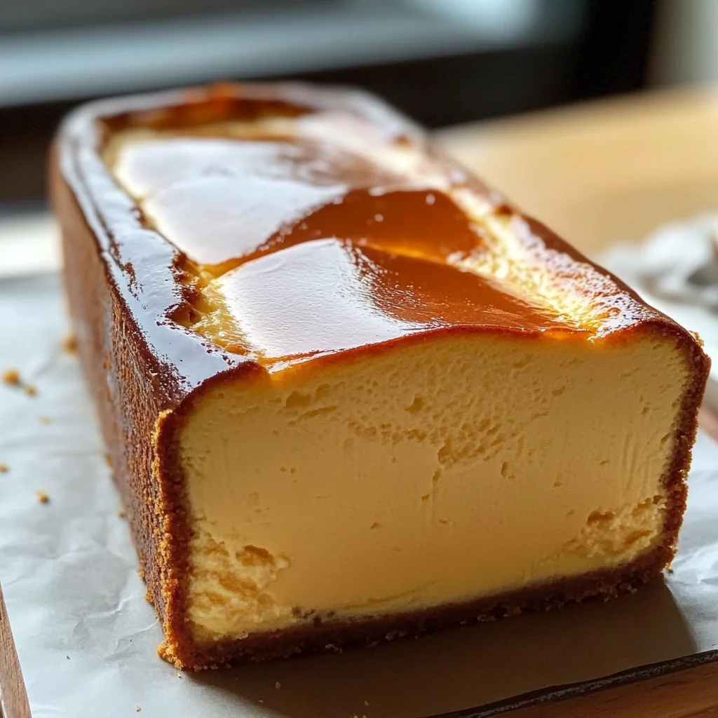 Burnt Basque Cheesecake in a Loaf Pan