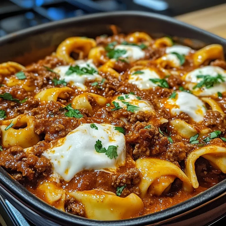 Cheesy Beef Enchilada Tortellini