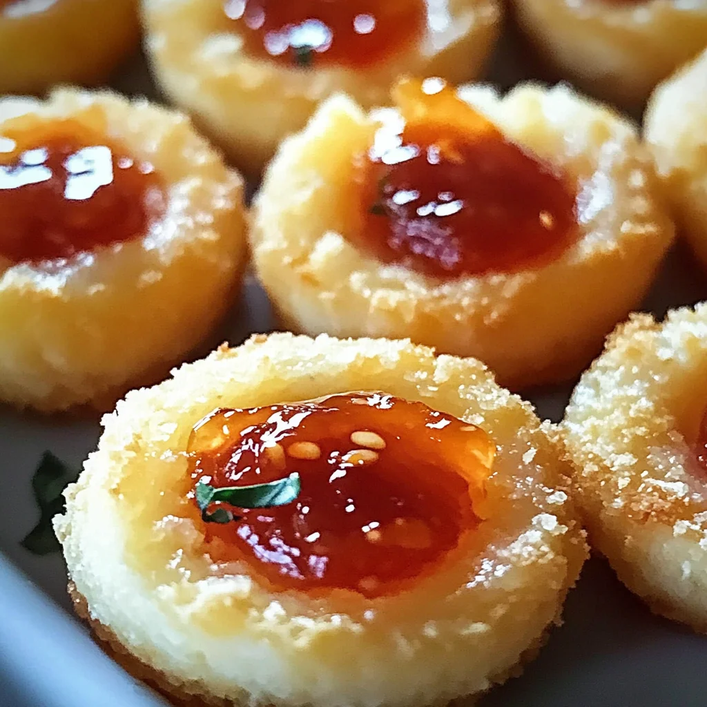 Cheesy Thumbprint Appetizers with Hot Pepper Jelly