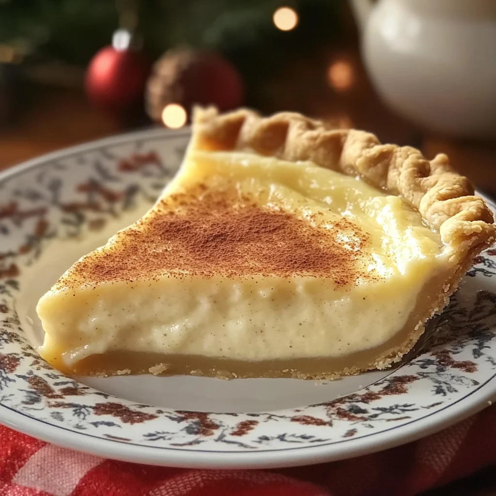 Christmas Eve Cinnamon-Vanilla Creamy Custard Pie Recipe – Festive & Delicious