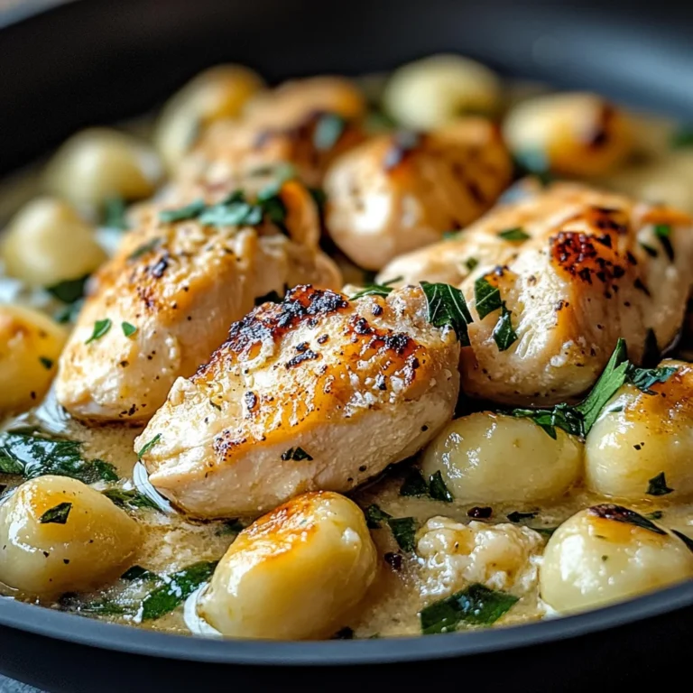 Creamy Garlic Chicken Gnocchi Skillet