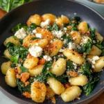 Crispy Gnocchi With Spinach And Feta