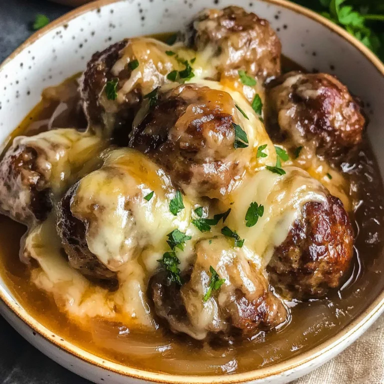 Crock Pot French Onion Meatballs