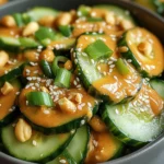 Cucumbers in Spicy Peanut Sauce