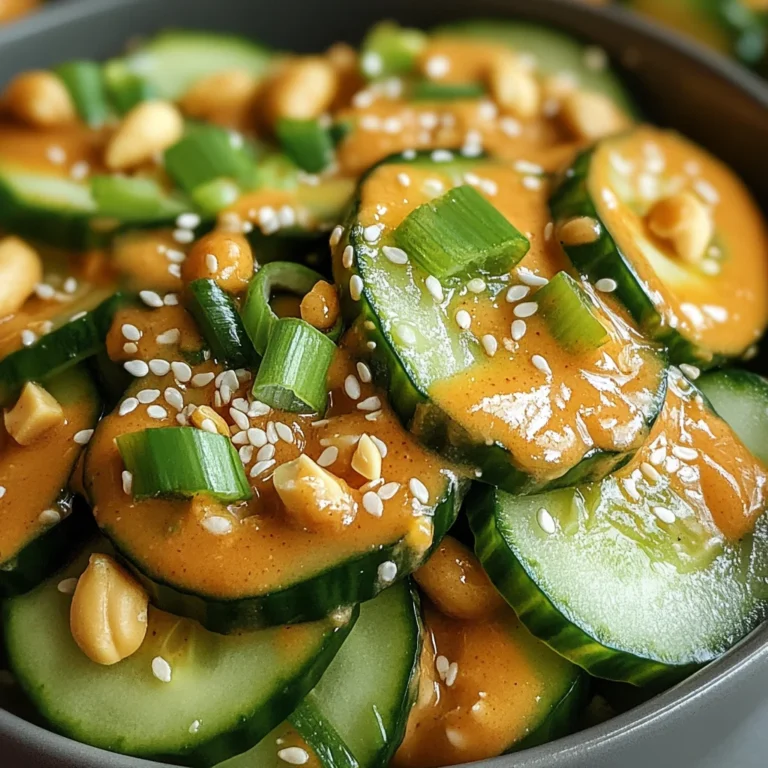 Cucumbers in Spicy Peanut Sauce