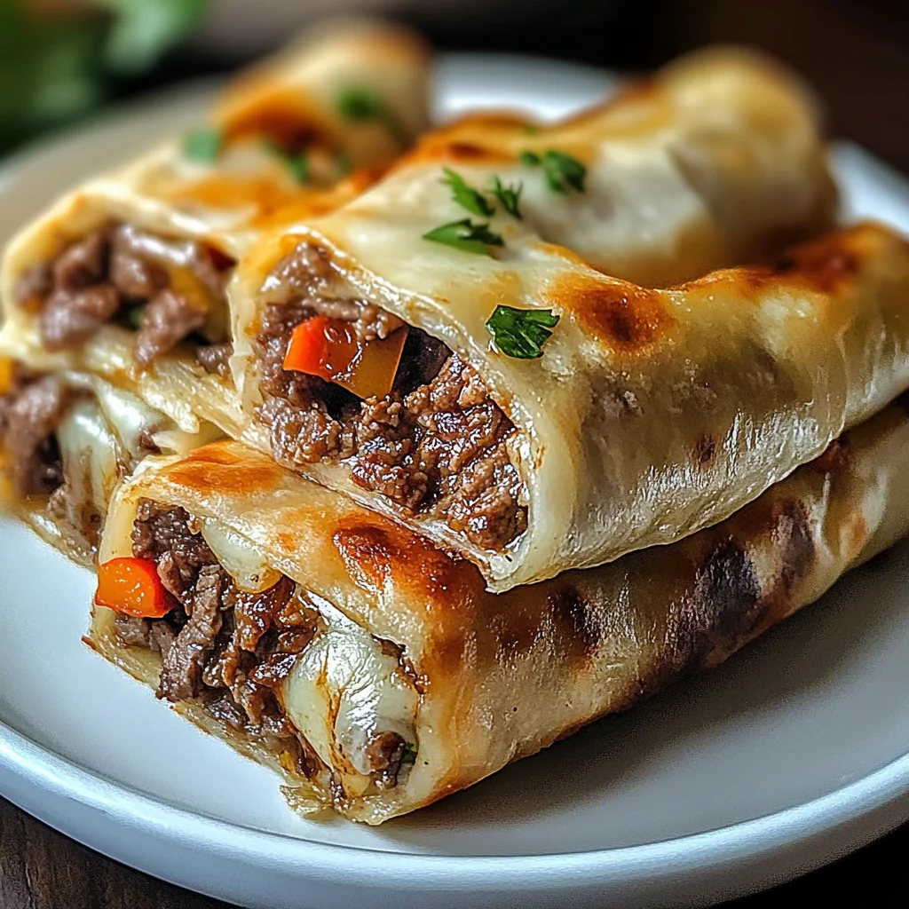 Delicious Keto Philly Cheesesteak Roll Ups
