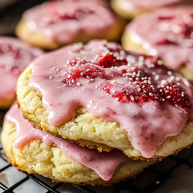 Double Strawberry Sugar Cookies