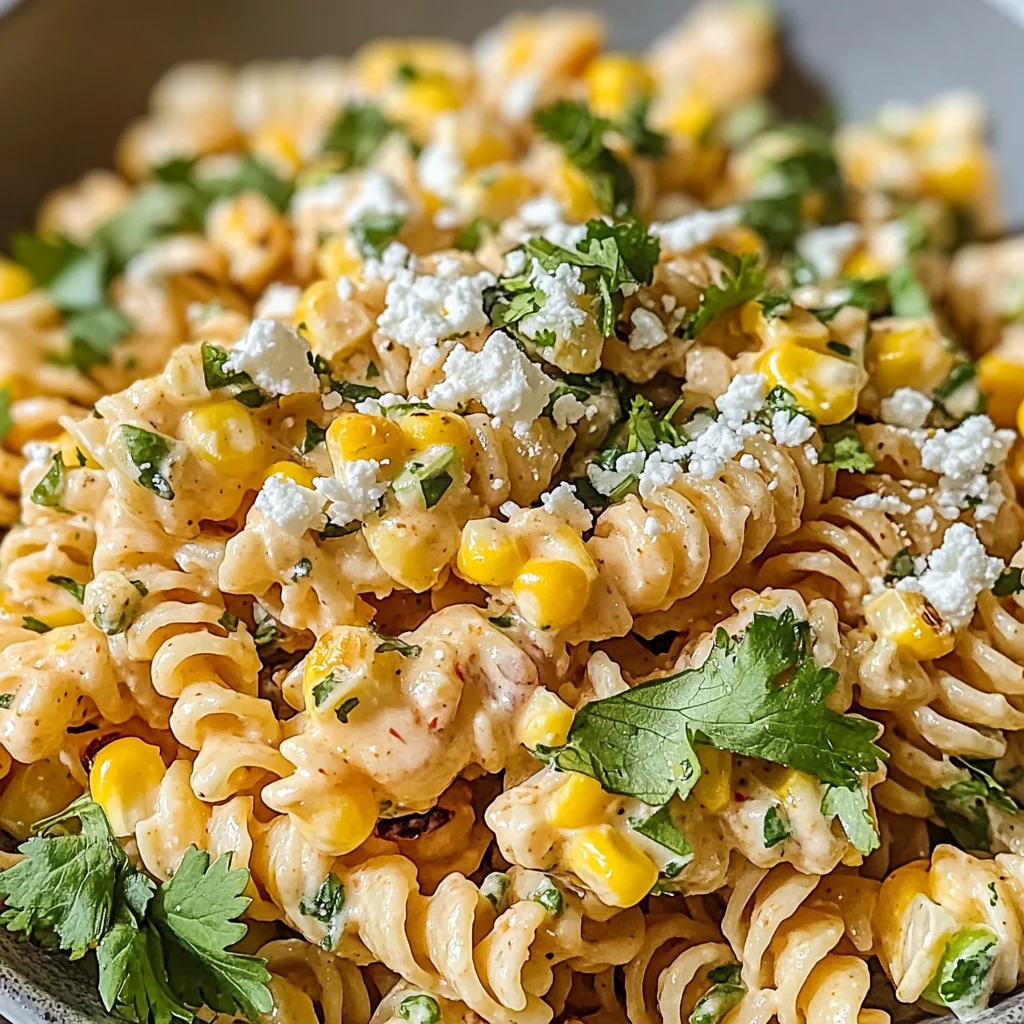 Easy Mexican Street Corn Pasta Salad