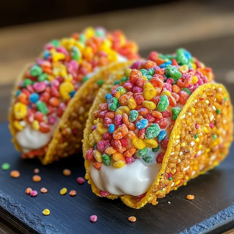 Fruity Pebbles Cheesecake Tacos