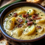 Hearty Cheddar Garlic Herb Potato Soup Recipe
