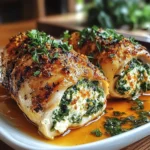 Herbed Ricotta Stuffed Chicken Rolls
