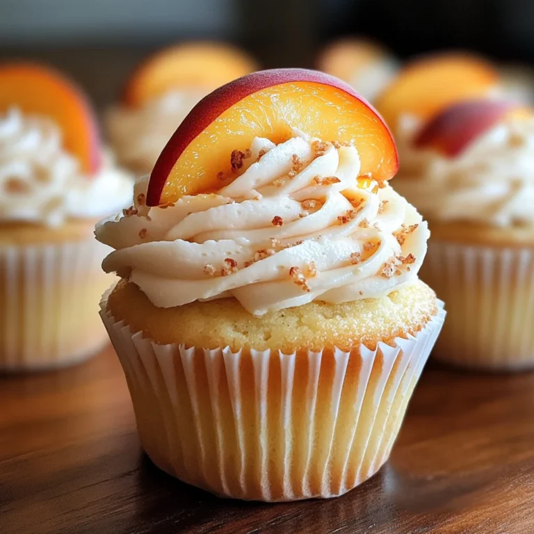 Honey Peach Cream Cheese Cupcakes