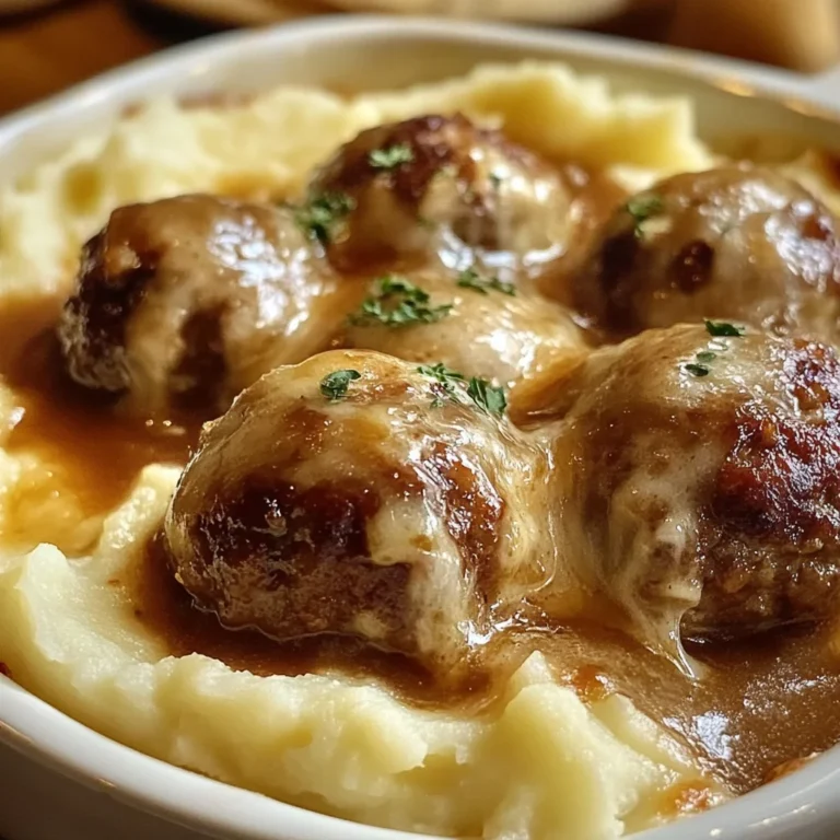 Meatball & Mashed Potato Bake
