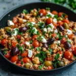 Mediterranean Keto Ground Chicken Skillet with Olives and Feta