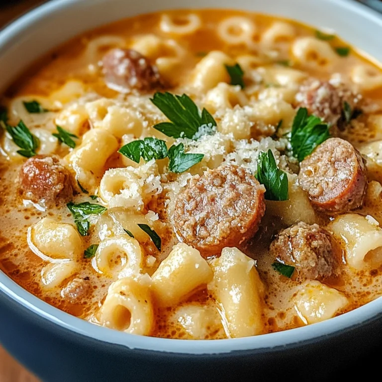 Parmesan Italian Sausage Ditalini Soup