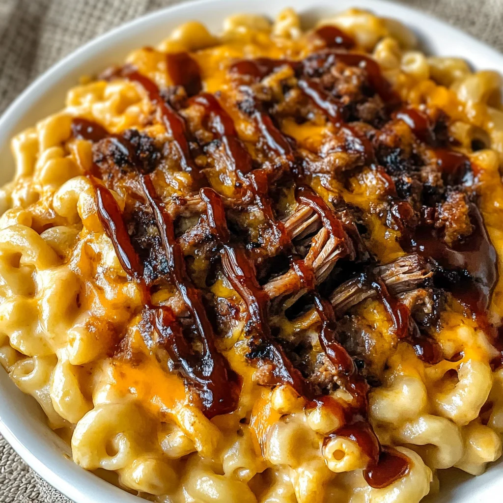 Pulled beef Mac and Cheese