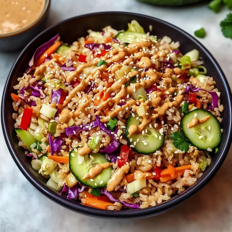 Quick Crispy Rice Salad with Peanut Sesame Dressing - Alrightwithme