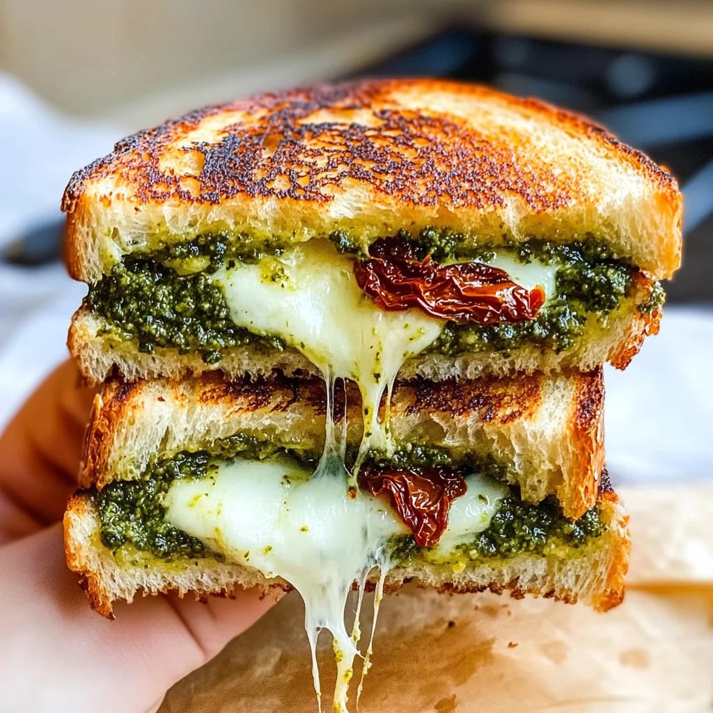 Sourdough Pesto Grilled Cheese