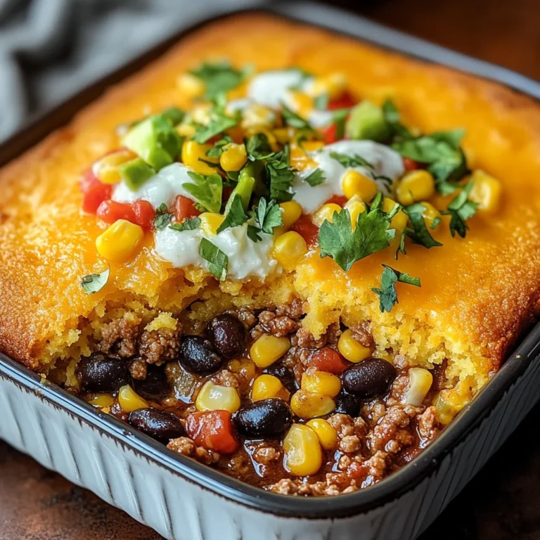 Southwest Beef Cornbread Casserole