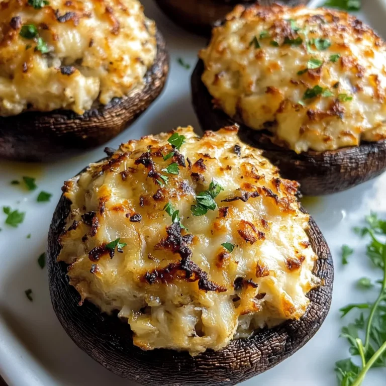 Tasty Crab Stuffed Portobello Mushrooms