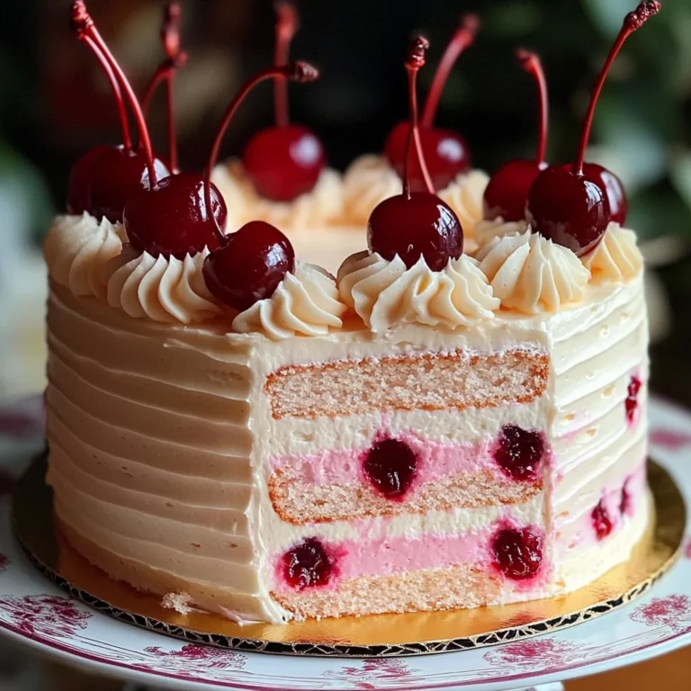 Vintage Maraschino Cherry Cake