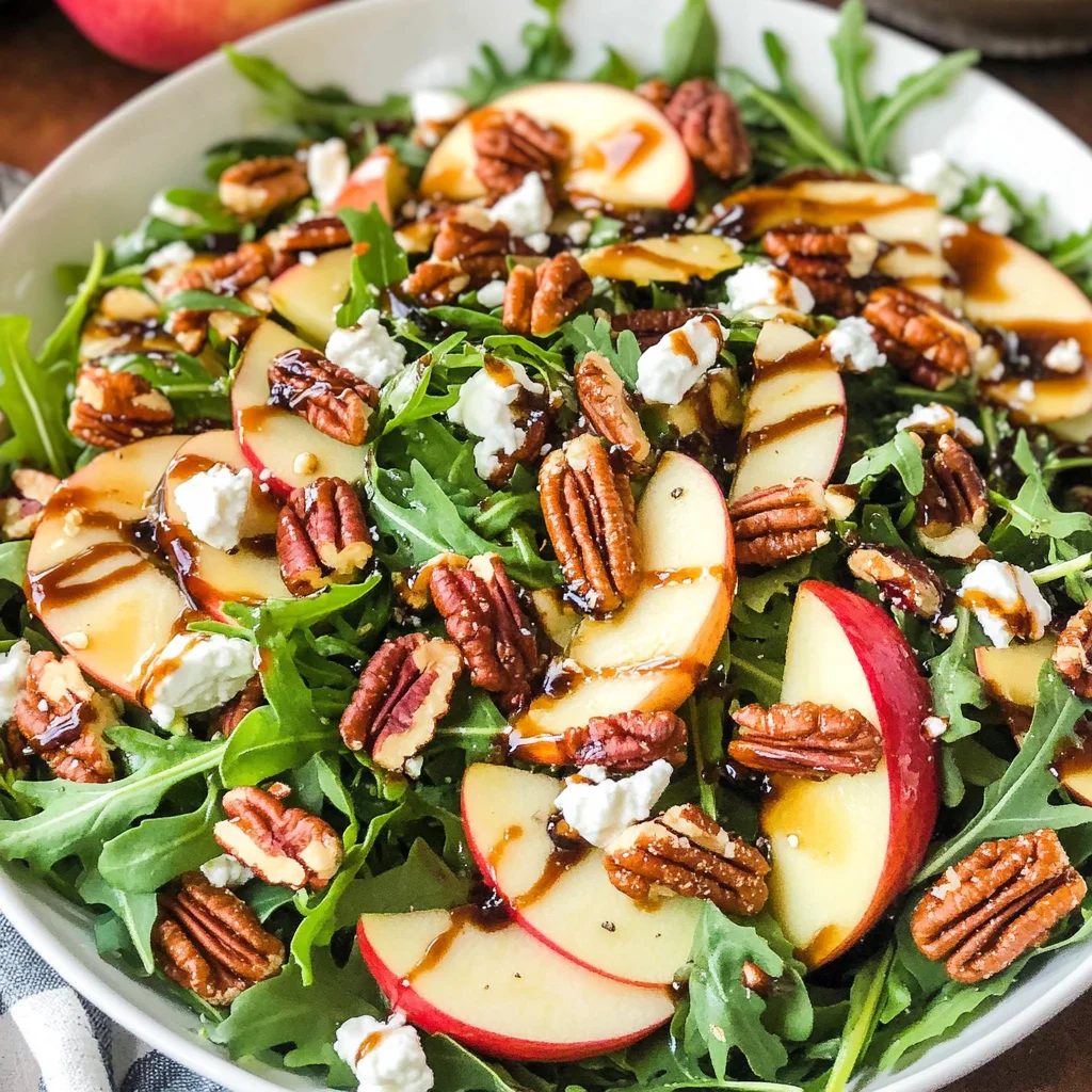 Apple Arugula Salad With Maple Pecans